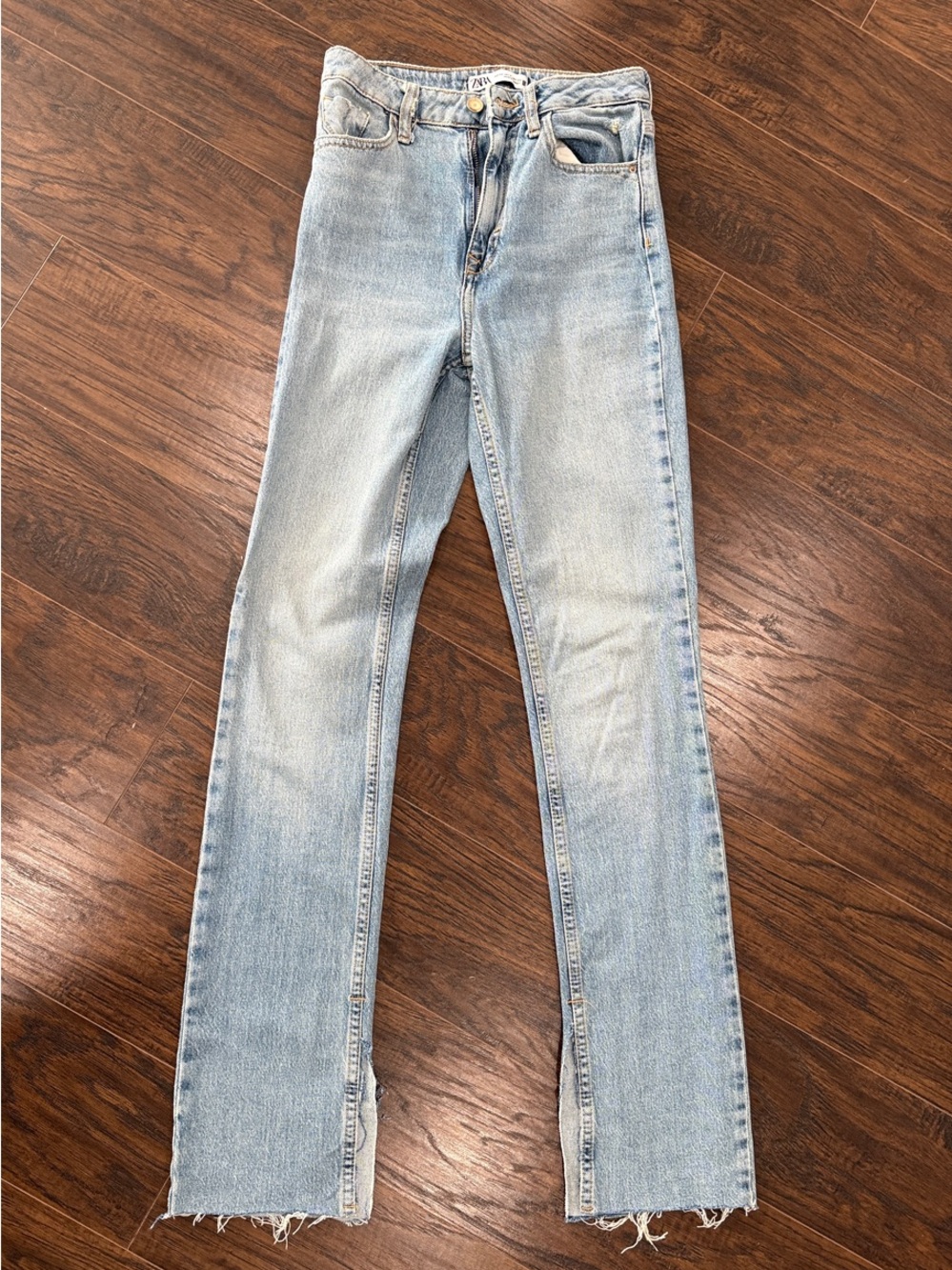 Zara Light Blue Straight Leg Women's Jeans